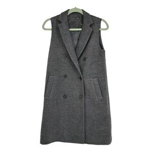 J. McLaughlin Nova Vest Dark Grey Double Breasted Vest Size XS